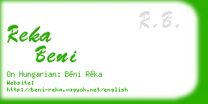 reka beni business card